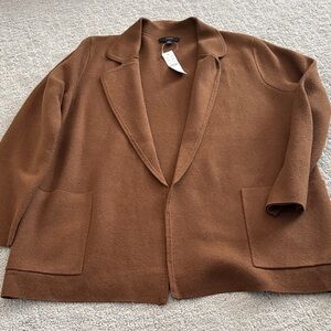 I Crew Brown Sweater Blazer Jacket